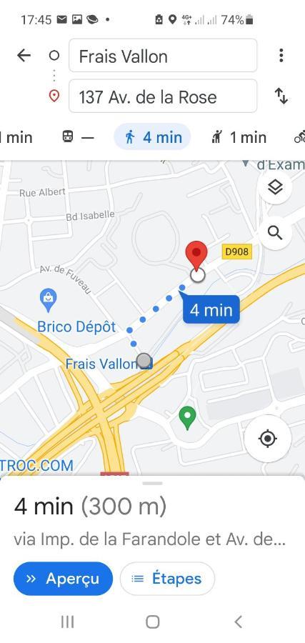 Grand Appartement 3 Chambres Avec Clim Et Balcon Marseille Eksteriør bilde